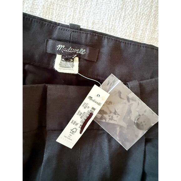 Madewell | NWT | Slouchy Straight Pants in Drapey Twill in True Black | Sz 14 - Picture 8 of 10